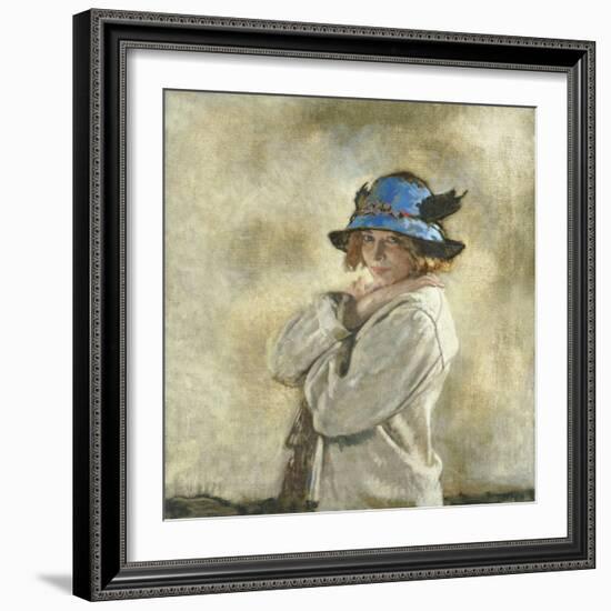 The Blue Hat-Sir William Orpen-Framed Giclee Print