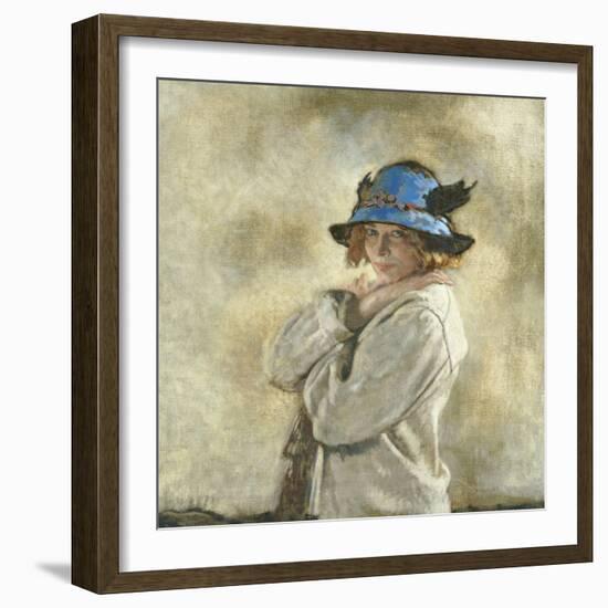 The Blue Hat-Sir William Orpen-Framed Giclee Print