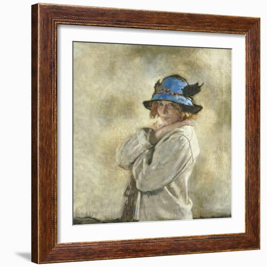 The Blue Hat-Sir William Orpen-Framed Giclee Print