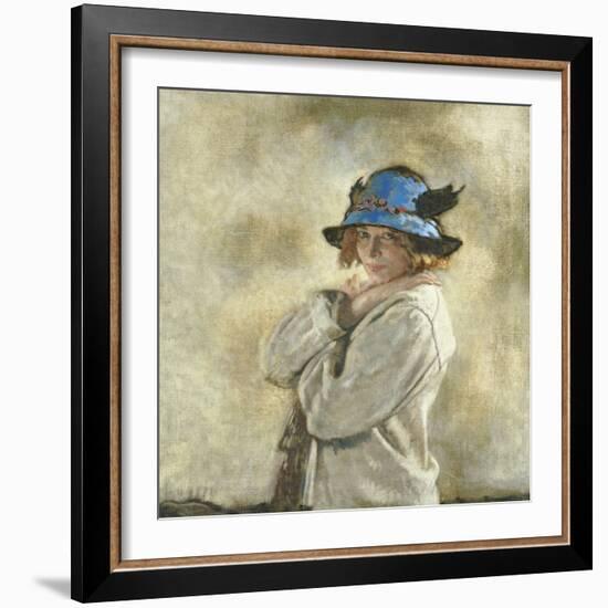 The Blue Hat-Sir William Orpen-Framed Giclee Print