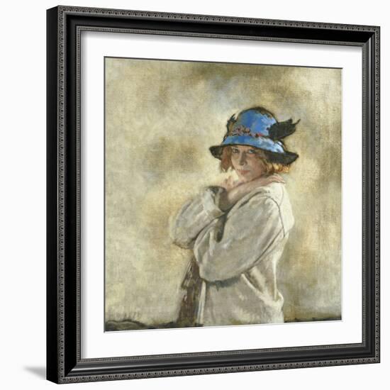 The Blue Hat-Sir William Orpen-Framed Giclee Print