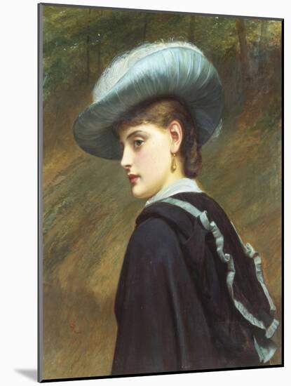 The Blue Hat-Charles Lidderdale-Mounted Giclee Print