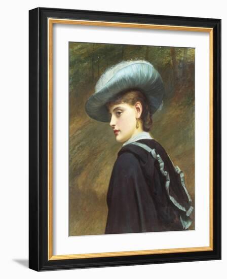 The Blue Hat-Charles Lidderdale-Framed Giclee Print