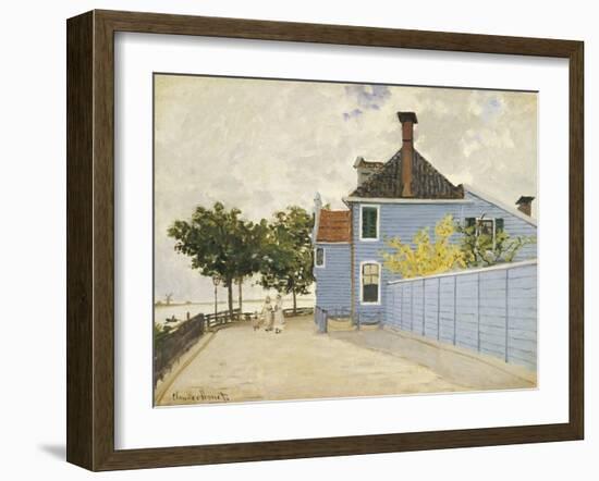 The Blue House, Zaandam, 1871-Claude Monet-Framed Giclee Print