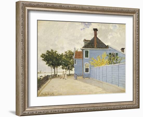 The Blue House, Zaandam-Claude Monet-Framed Giclee Print