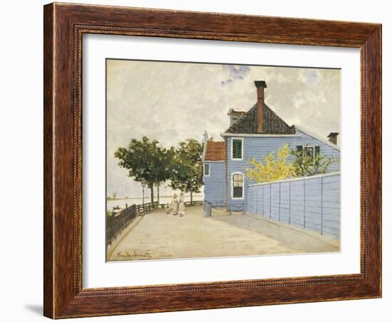 The Blue House, Zaandam-Claude Monet-Framed Giclee Print