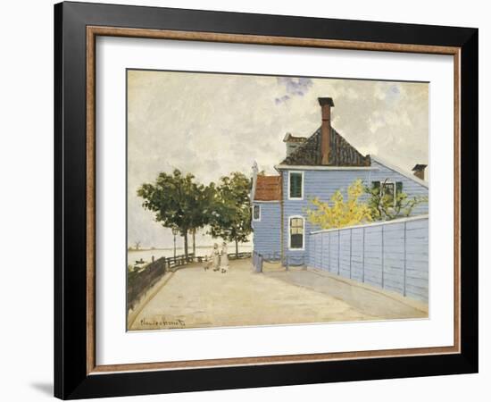 The Blue House, Zaandam-Claude Monet-Framed Giclee Print