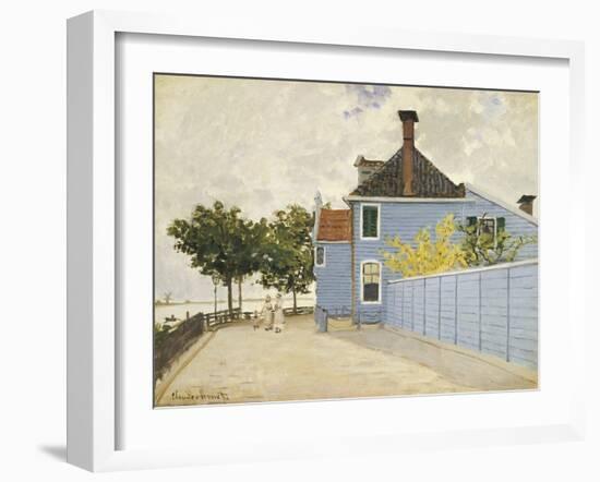 The Blue House, Zaandam-Claude Monet-Framed Giclee Print