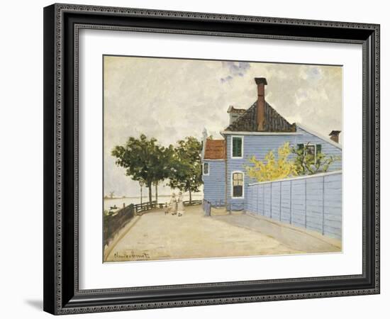 The Blue House, Zaandam-Claude Monet-Framed Giclee Print