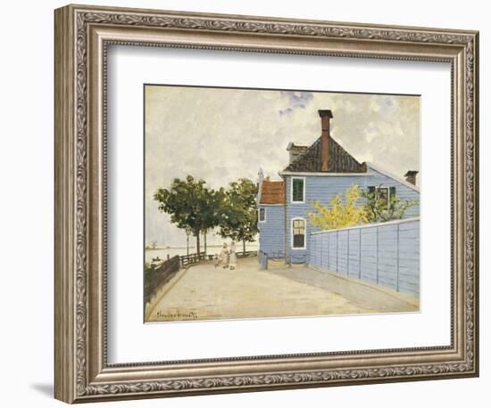 The Blue House, Zaandam-Claude Monet-Framed Giclee Print