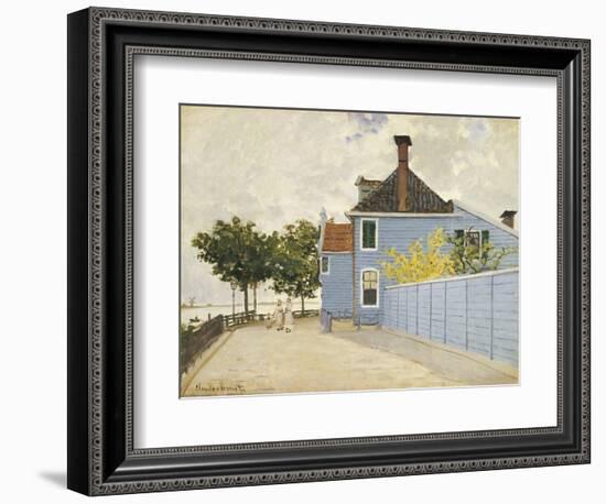 The Blue House, Zaandam-Claude Monet-Framed Giclee Print