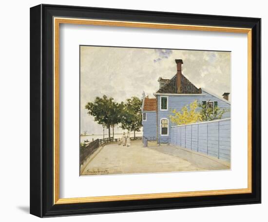 The Blue House, Zaandam-Claude Monet-Framed Giclee Print