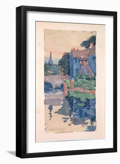 The Blue House-Arthur Wesley Dow-Framed Giclee Print