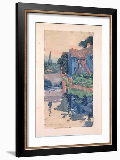 The Blue House-Arthur Wesley Dow-Framed Giclee Print