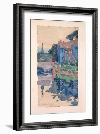 The Blue House-Arthur Wesley Dow-Framed Giclee Print