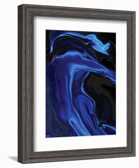 the blue kiss-Rabi Khan-Framed Art Print