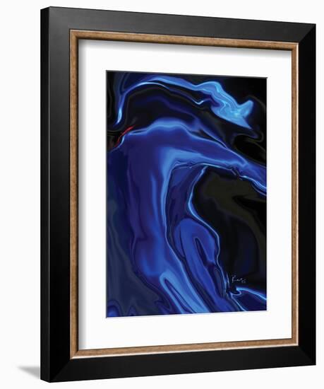 the blue kiss-Rabi Khan-Framed Art Print