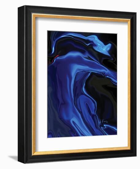 the blue kiss-Rabi Khan-Framed Art Print