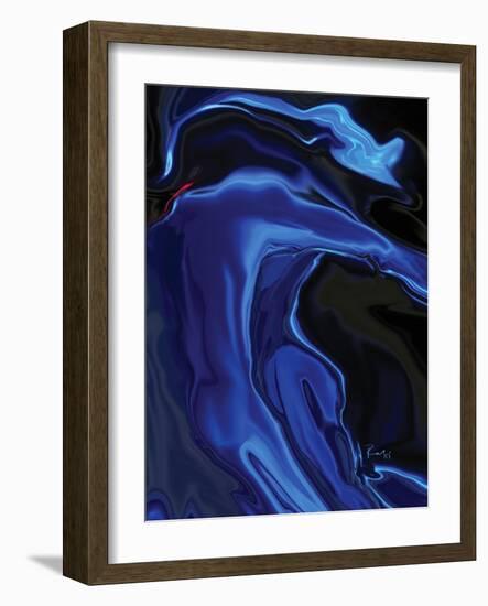 the blue kiss-Rabi Khan-Framed Art Print