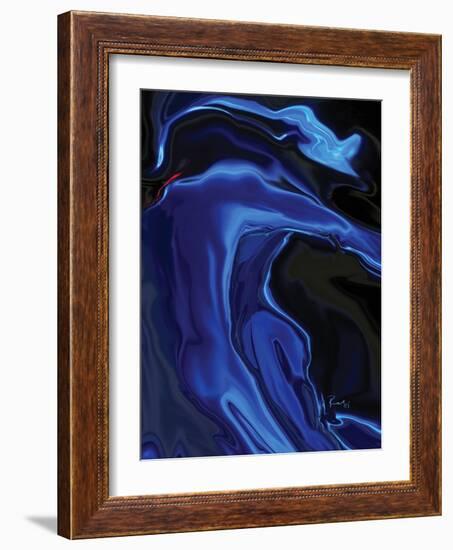 the blue kiss-Rabi Khan-Framed Art Print