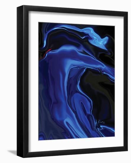 the blue kiss-Rabi Khan-Framed Art Print