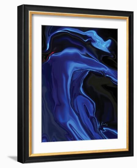 the blue kiss-Rabi Khan-Framed Art Print