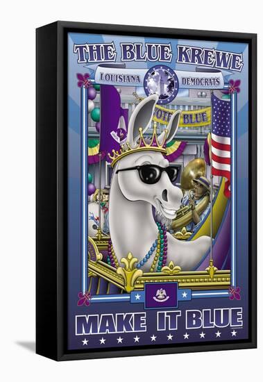 The Blue Krewe, Louisiana-Richard Kelly-Framed Stretched Canvas