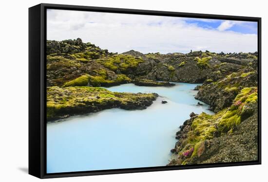 The Blue Lagoon In Iceland Is A Very Beautiful And Surreal Landscape-Erik Kruthoff-Framed Stretched Canvas