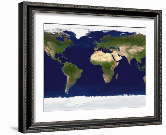 The Blue Marble: Land Surface, Ocean Color and Sea Ice-Stocktrek Images-Framed Photographic Print