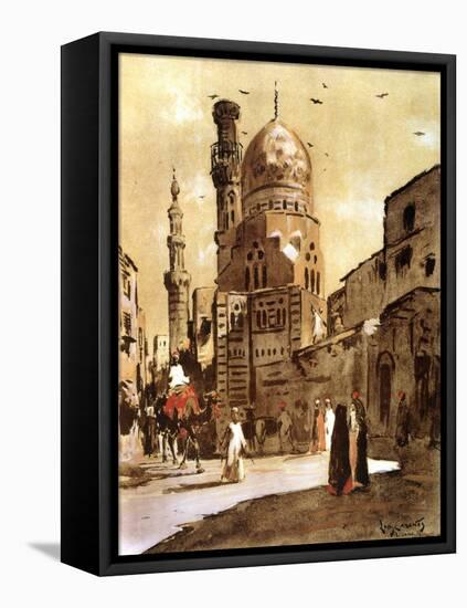 The Blue Mosque, Cairo, Egypt, 1928-Louis Cabanes-Framed Premier Image Canvas