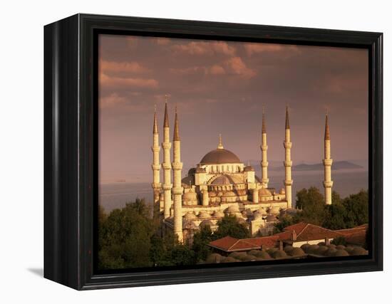 The Blue Mosque, Unesco World Heritage Site, Istanbul, Turkey-Simon Harris-Framed Premier Image Canvas