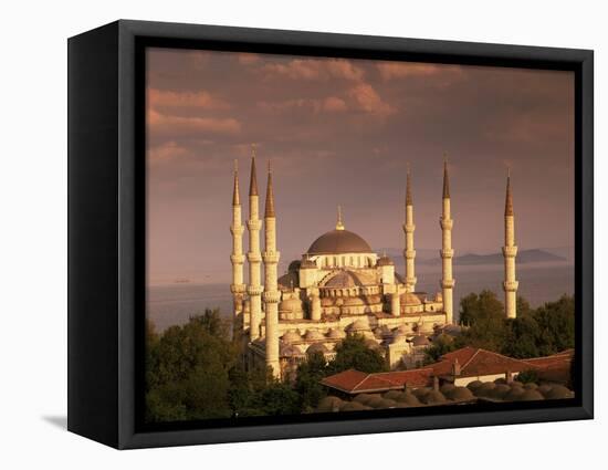 The Blue Mosque, Unesco World Heritage Site, Istanbul, Turkey-Simon Harris-Framed Premier Image Canvas