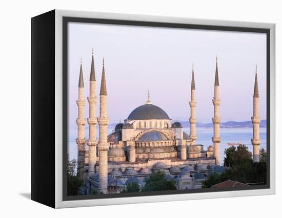 The Blue Mosque, Unesco World Heritage Site, Istanbul, Turkey-Simon Harris-Framed Premier Image Canvas