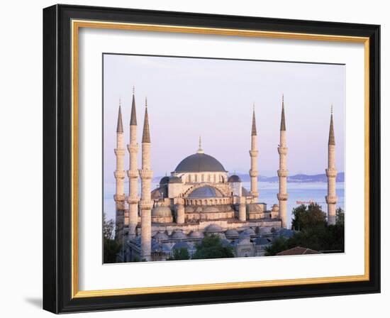 The Blue Mosque, Unesco World Heritage Site, Istanbul, Turkey-Simon Harris-Framed Photographic Print