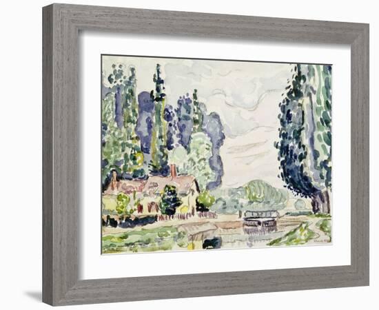 The Blue Poplars, 1903-Paul Signac-Framed Giclee Print