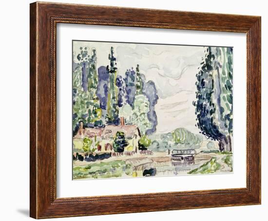 The Blue Poplars, 1903-Paul Signac-Framed Giclee Print