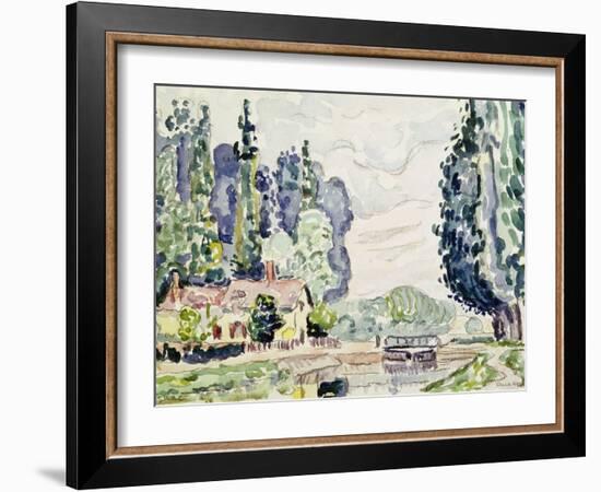 The Blue Poplars, 1903-Paul Signac-Framed Giclee Print