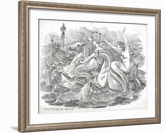 The Blue Riband of the Ocean, 1899-Edward Linley Sambourne-Framed Giclee Print