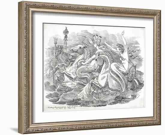 The Blue Riband of the Ocean, 1899-Edward Linley Sambourne-Framed Giclee Print