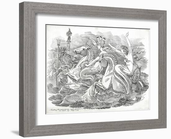 The Blue Riband of the Ocean, 1899-Edward Linley Sambourne-Framed Giclee Print