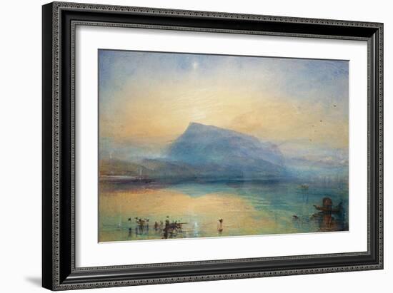 The Blue Rigi: Lake of Lucerne - Sunrise, 1842-JMW Turner-Framed Premium Giclee Print