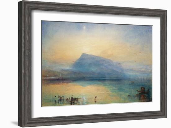 The Blue Rigi: Lake of Lucerne - Sunrise, 1842-JMW Turner-Framed Giclee Print