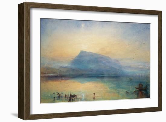 The Blue Rigi: Lake of Lucerne - Sunrise, 1842-JMW Turner-Framed Giclee Print