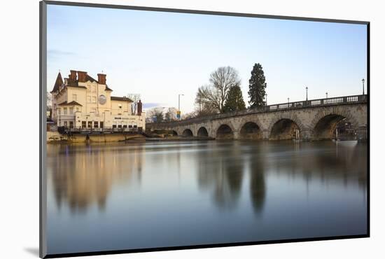 The Blue River Cafe and Bridge on the River Thames-Charlie Harding-Mounted Photographic Print