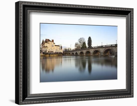 The Blue River Cafe and Bridge on the River Thames-Charlie Harding-Framed Photographic Print