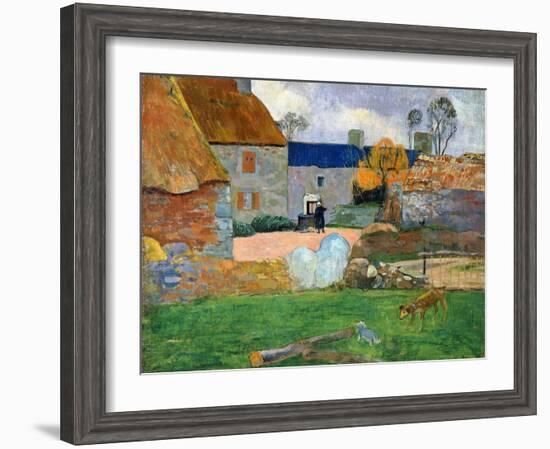 The Blue Roof or Pouldu Farm, 1890-Paul Gauguin-Framed Giclee Print