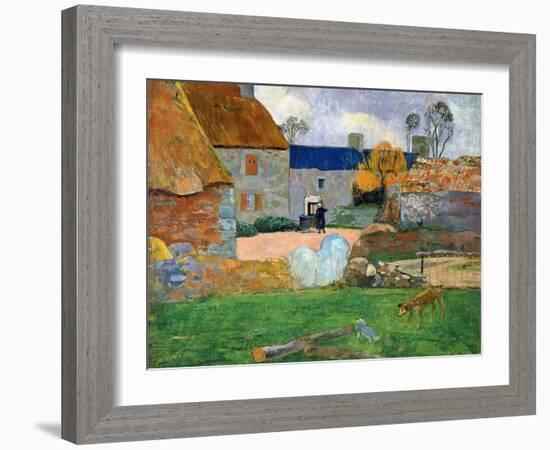 The Blue Roof or Pouldu Farm, 1890-Paul Gauguin-Framed Giclee Print