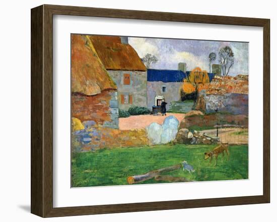 The Blue Roof or Pouldu Farm, 1890-Paul Gauguin-Framed Giclee Print