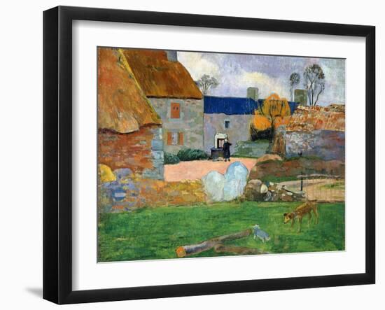 The Blue Roof or Pouldu Farm, 1890-Paul Gauguin-Framed Giclee Print