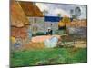 The Blue Roof or Pouldu Farm, 1890-Paul Gauguin-Mounted Giclee Print